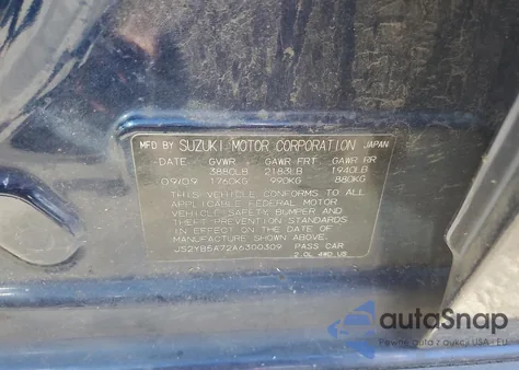 2010 Suzuki Sx4 Touring из США, поврежденный, VIN JS2YB5A72A6300309